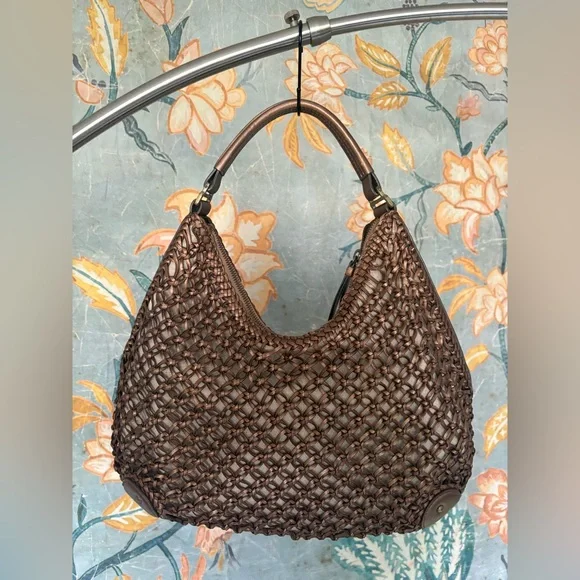 Cole Haan Sierra Open Weave Leather Purse - Picture 2 of 13